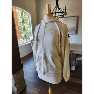 Dauphin Island Alabama Full Zip Hoodie Sweatshirt Butter Yellow Small‎